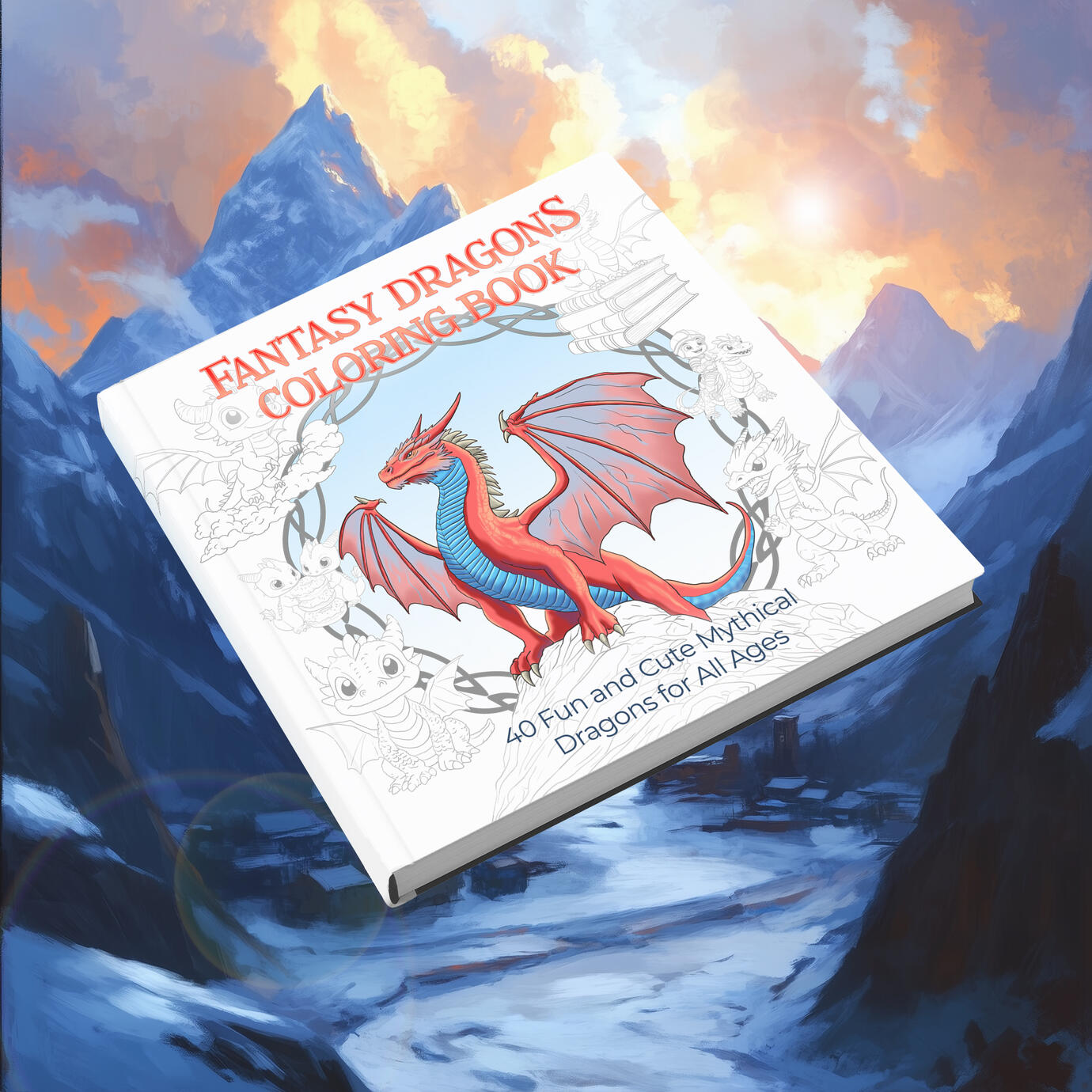 Fantasy Dragons Coloring Book